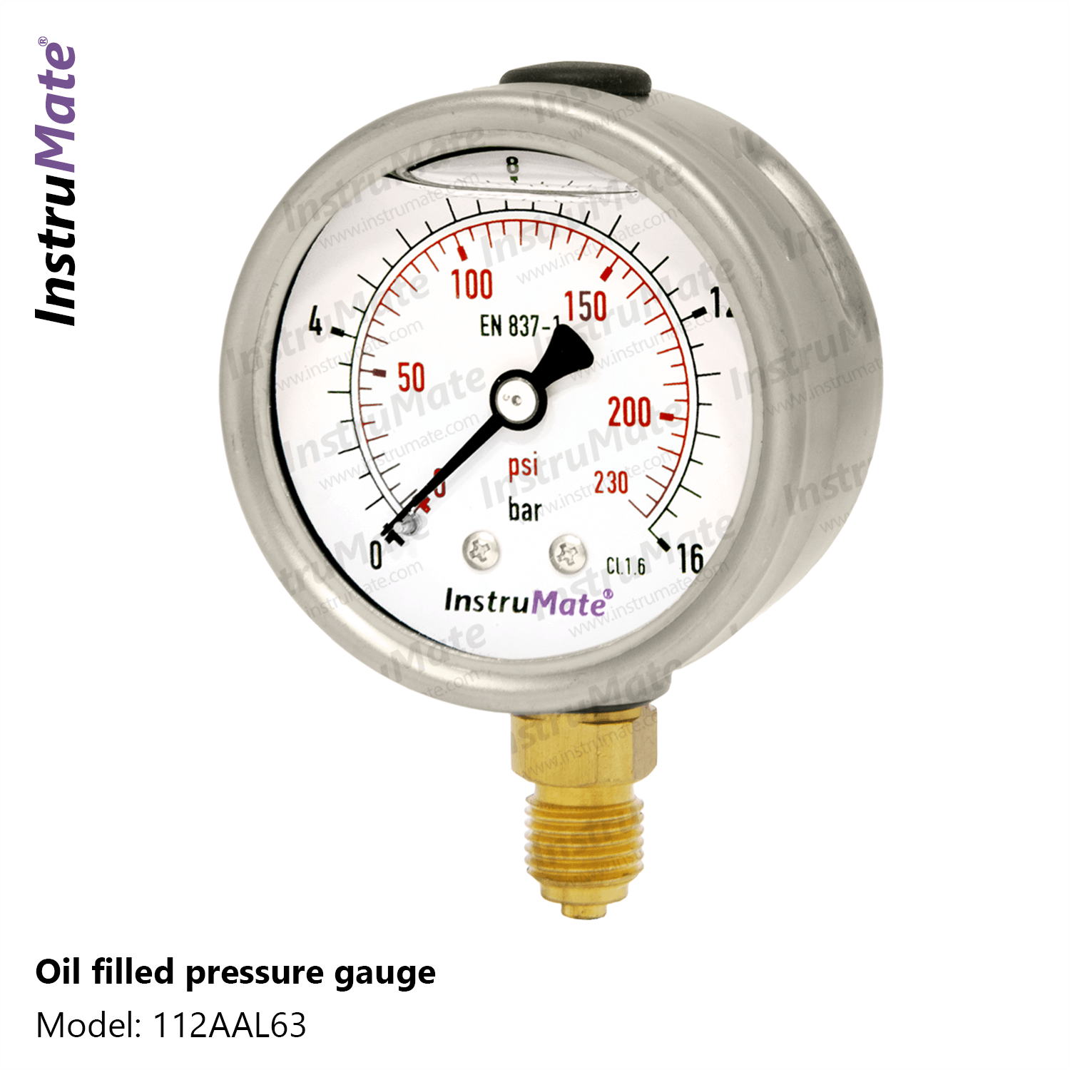 Oil Filled Pressure Gauge - 112AA - InstruMate
