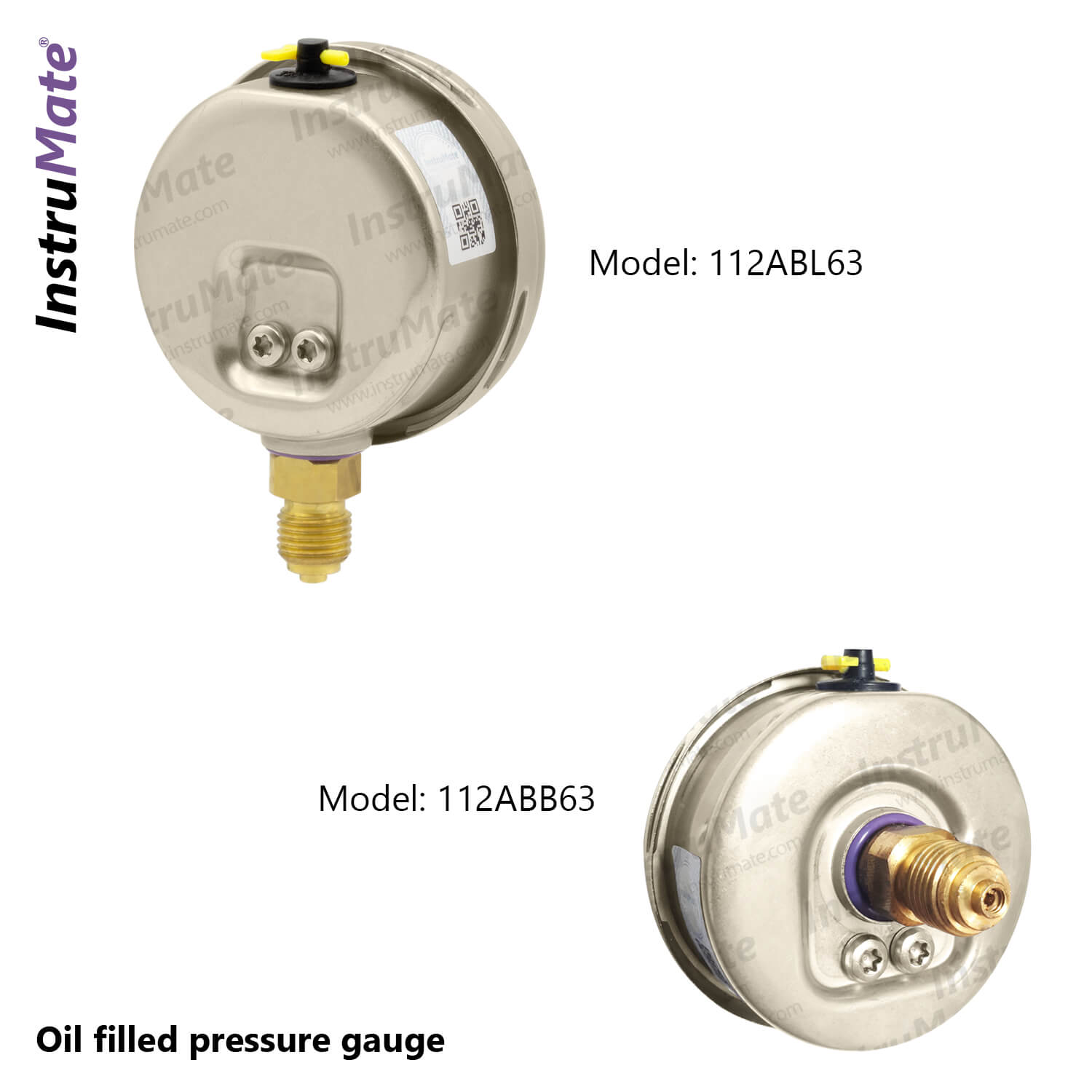 Oil Filled Pressure Gauge - 112AB - InstruMate