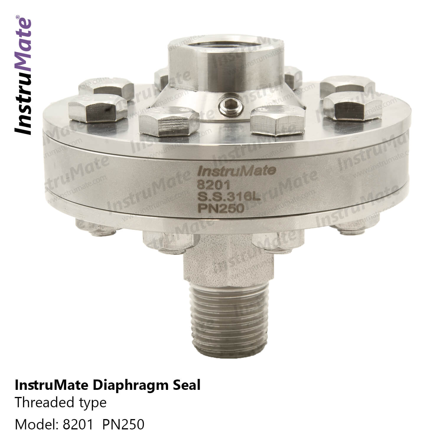 Diaphragm seal with threaded connection - 8201 - InstruMate